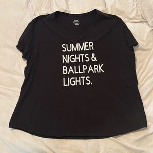 Plus Size Baseball Shirt